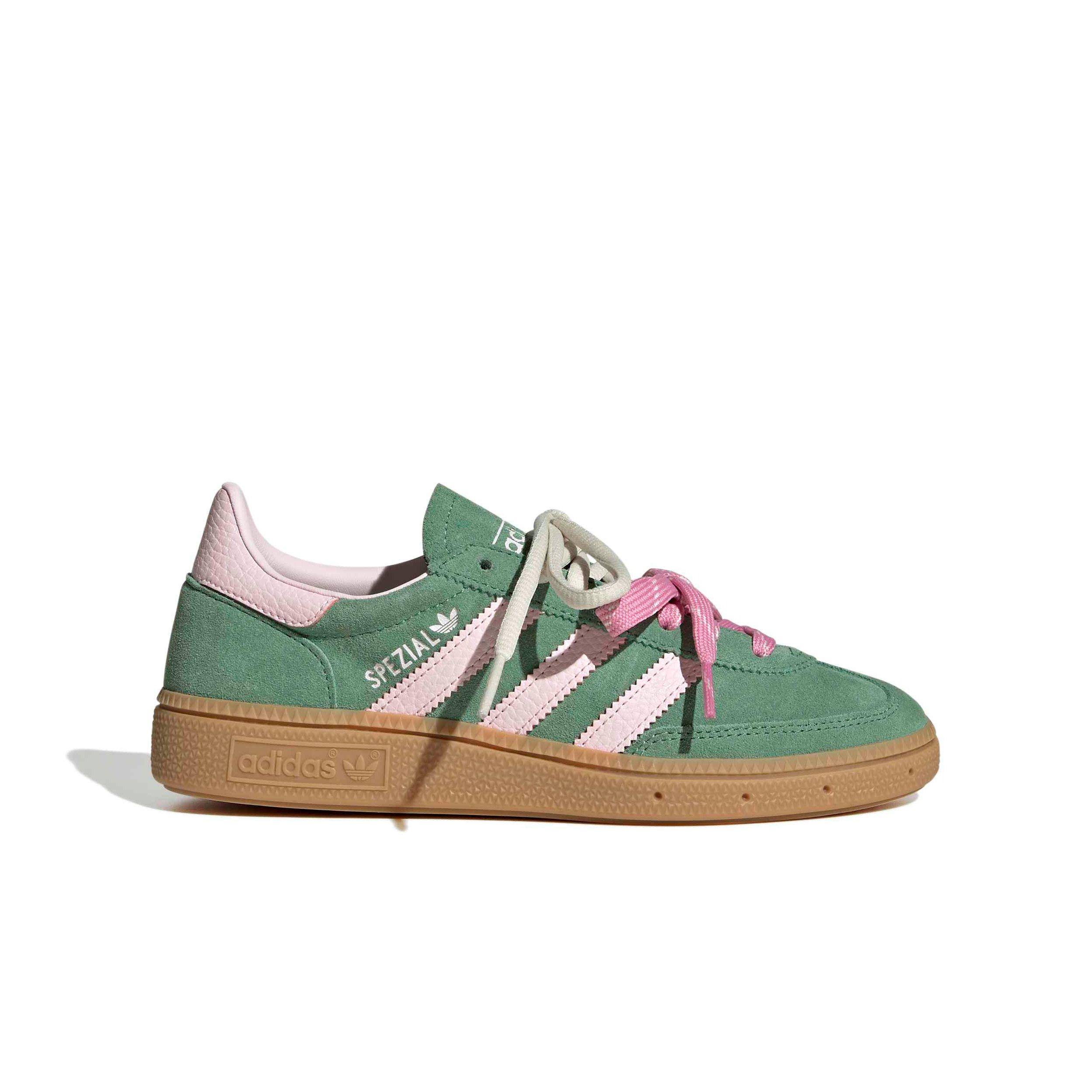 adidas Originals Handball Spezial "Preloved Green/Clear Pink" Grade School Girls' Shoe - GREEN/PINK